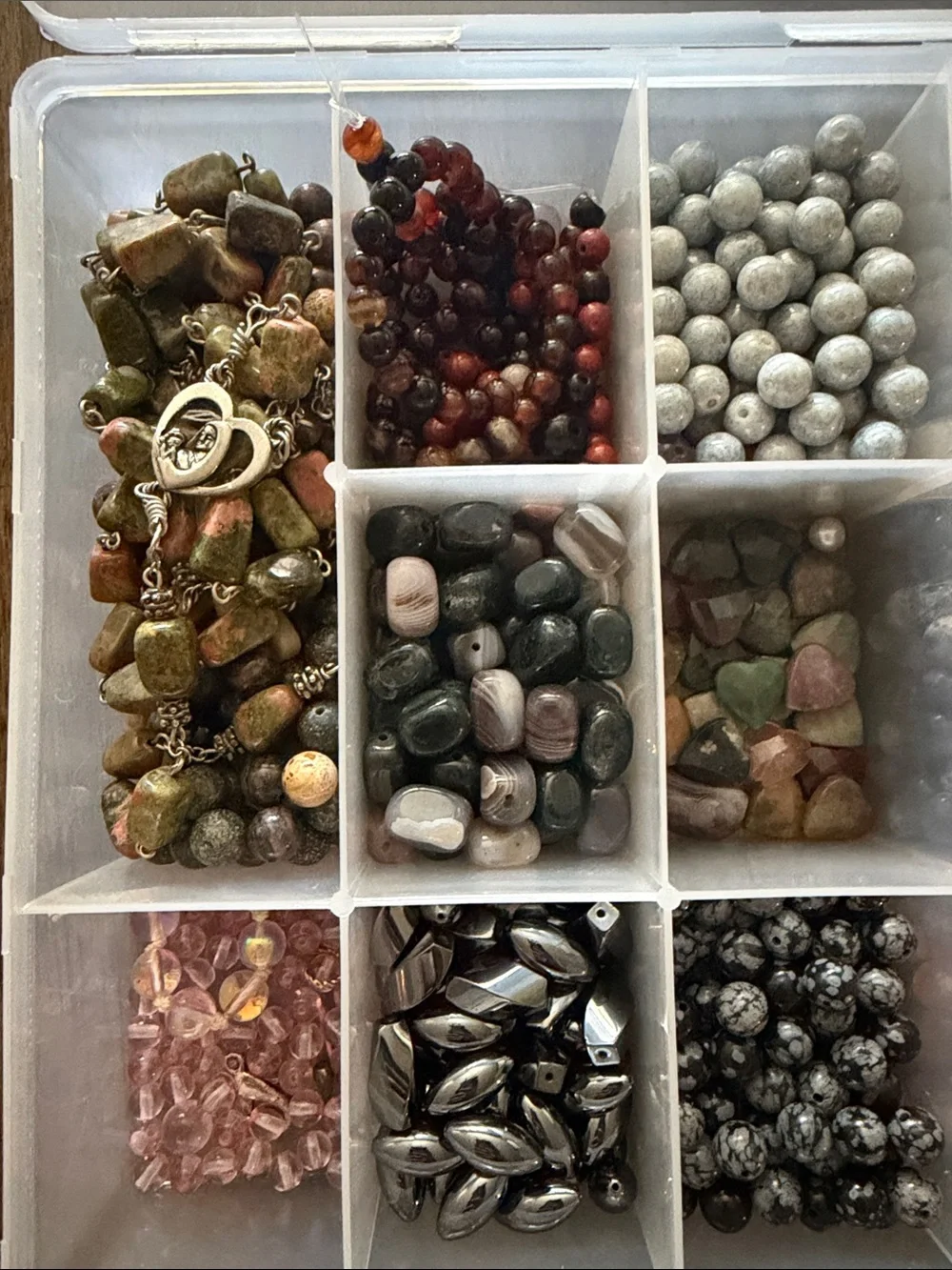 Crystal/stone beads beads beads! Some pearls as well.